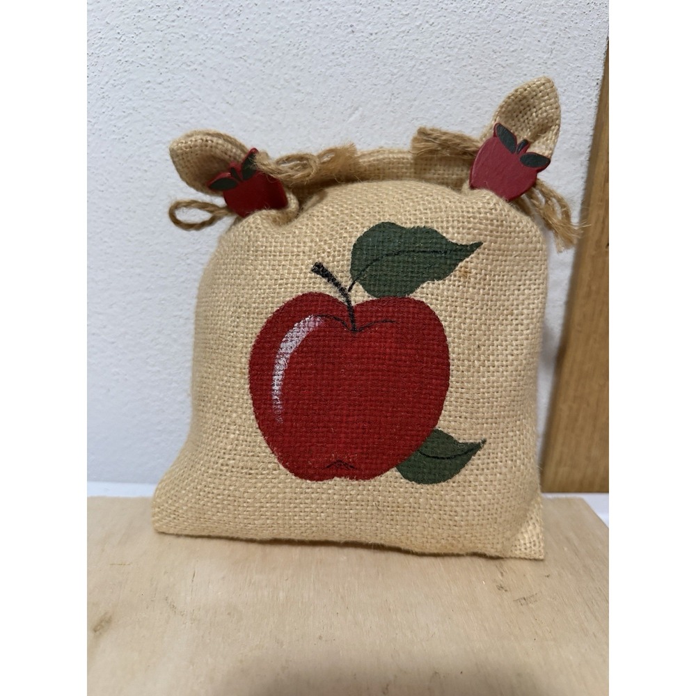 Vintage Apple Sack Teacher Decor 6in